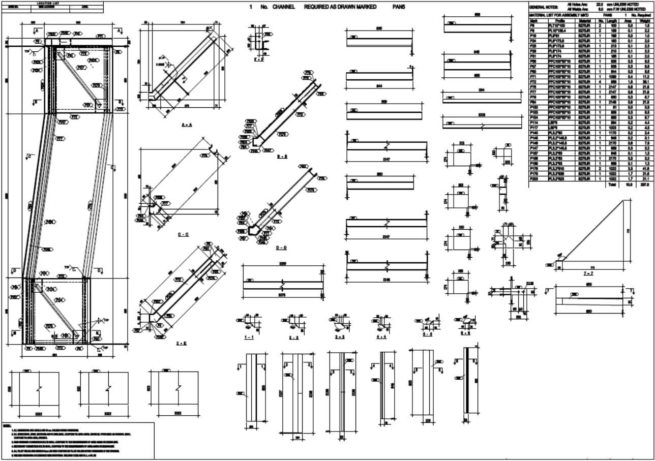 Steel Fabrication & Assembly Drawing